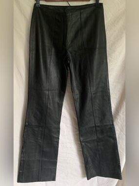 Wilsons Leather Maxima Size 4 Black Straight-Leg Leather Pants